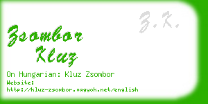 zsombor kluz business card